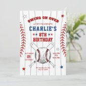 Invitation d'anniversaire de baseball, Invitation  (Debout devant)