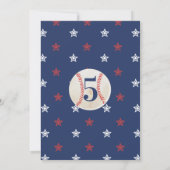 Invitation d'anniversaire de baseball Jouez au Bas (Dos)
