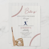 Invitation d'anniversaire de baseball modifiable (Devant / Derrière)