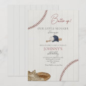 Invitation d'anniversaire de baseball modifiable (Devant / Derrière)
