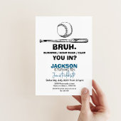 Invitation d'anniversaire de baseball - N'importe 