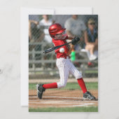 Invitation d'anniversaire de baseball personnalisé (Dos)