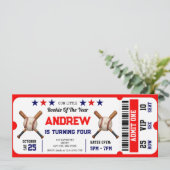 Invitation d'anniversaire de baseball personnelle (Debout devant)