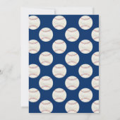Invitation d'anniversaire de baseball pour garçon (Dos)