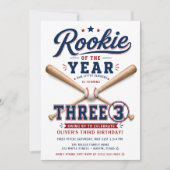 Invitation d'anniversaire de baseball Recrue de l' (Devant)