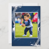 Invitation d'anniversaire de baseball Recrue de l' (Dos)