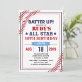 Invitation d'anniversaire de baseball - TOUS ÂGES (Debout devant)