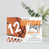 Invitation d'anniversaire de basket-ball (Debout devant)