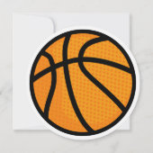 Invitation d'anniversaire de basket-ball (Dos)