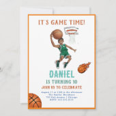 Invitation d'anniversaire de basket-ball (Devant)