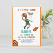 Invitation d'anniversaire de basket-ball (Debout devant)