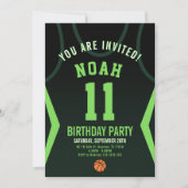 Invitation d'anniversaire de basket-ball (Devant)