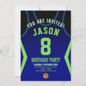 Invitation d'anniversaire de basket-ball (Devant)