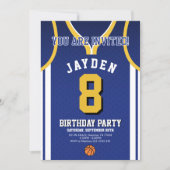 Invitation d'anniversaire de basket-ball (Devant)