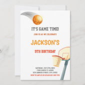 Invitation d'anniversaire de basket-ball (Devant)