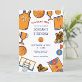Invitation d'anniversaire de basket-ball (Debout devant)