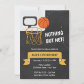 Invitation d'anniversaire de basket-ball (Devant)