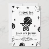 Invitation d'anniversaire de basket-ball, Basket B (Devant)