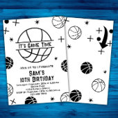 Invitation d'anniversaire de basket-ball, Basket B