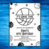 Invitation d'anniversaire de basket-ball, Basket B