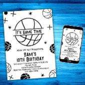 Invitation d'anniversaire de basket-ball, Basket B