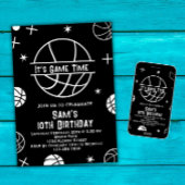 Invitation d'anniversaire de basket-ball, Basket B