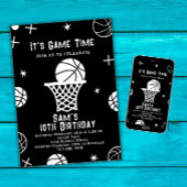 Invitation d'anniversaire de basket-ball, Basket B
