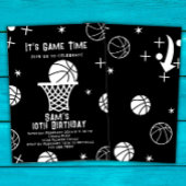 Invitation d'anniversaire de basket-ball, Basket B