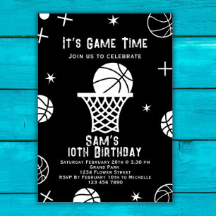 Invitation d'anniversaire de basket-ball, Basket B