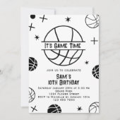 Invitation d'anniversaire de basket-ball, Basket B (Devant)
