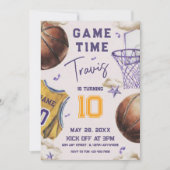 Invitation d'anniversaire de basketball (Devant)