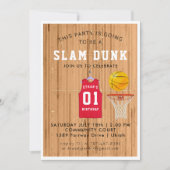 Invitation d'anniversaire de basketball (Devant)