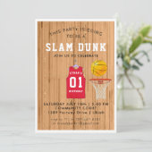 Invitation d'anniversaire de basketball (Debout devant)