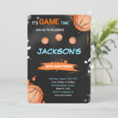 Invitation d'anniversaire de basketball (Debout devant)