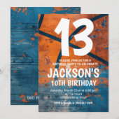 Invitation d'anniversaire de basketball (Devant / Derrière)