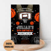 Invitation d'anniversaire de basketball, Anniversa