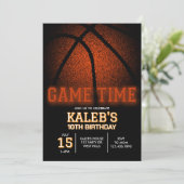 Invitation d'anniversaire de basketball Game Time, (Debout devant)