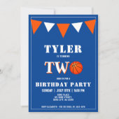 Invitation d'anniversaire de basketball garçon 2e  (Devant)