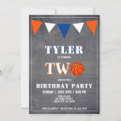 Invitation d'anniversaire de basketball garçon 2e (Devant)