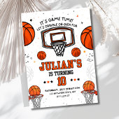 Invitation d'anniversaire de basketball, Heure de