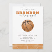 Invitation d'anniversaire de basketball pour les g (Devant)