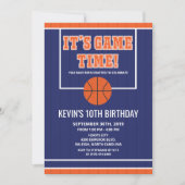 Invitation d'anniversaire de basketball - TOUS ÂGE (Devant)