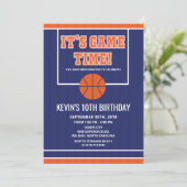 Invitation d'anniversaire de basketball - TOUS ÂGE (Debout devant)