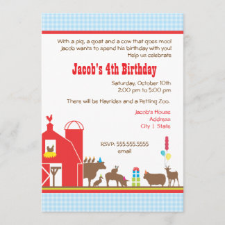 Invitation d'anniversaire de basse-cour