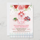 Invitation d'anniversaire de basse-cour pour tout  (Devant)