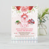 Invitation d'anniversaire de basse-cour pour tout  (Debout devant)