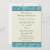 Invitation d'anniversaire de bateau à voile nautiq (Dos)