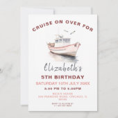 Invitation d'anniversaire de bateau modifiable - G (Devant)