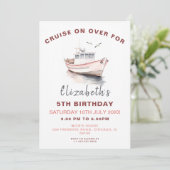 Invitation d'anniversaire de bateau modifiable - G (Debout devant)