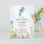 Invitation d'anniversaire de bébé de fête prénatal (Debout devant)